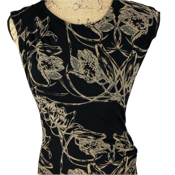 ANTHRO-LEIFSDOTTIR-FLATTERING Floral Midi Dress - Picture 5 of 7